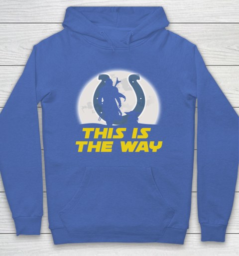 Indianapolis Colts NFL Football Star Wars Yoda And Mandalorian This Is The Way Hoodie 6