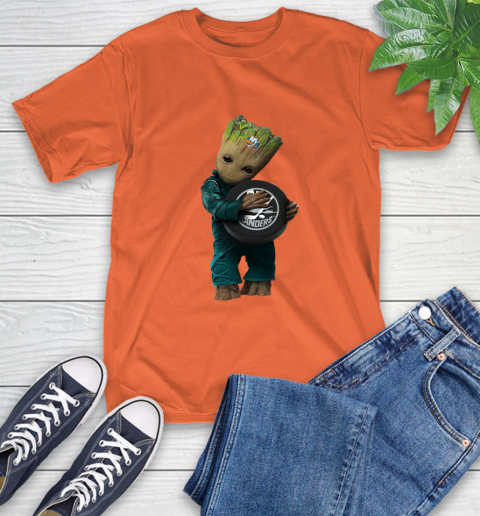 NHL Groot Guardians Of The Galaxy Hockey Sports New York Islanders T-Shirt 5