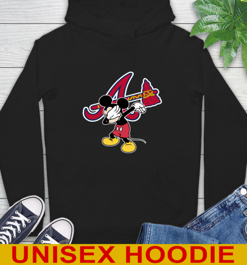 Atlanta Braves MLB Baseball Dabbing Mickey Disney Sports Hoodie 2