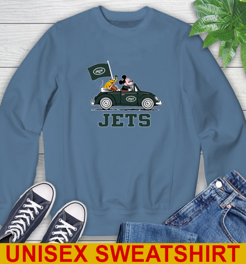 NFL Football New York Jets Pluto Mickey Driving Disney Shirt Sweatshirt 8
