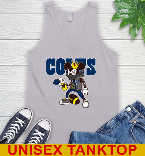 Indianapolis Colts NFL Football Mickey Peace Sign Sports Tank Top 4