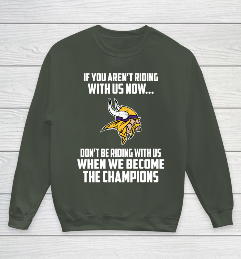 NFL Minnesota Vikings Football We Become The Champions Youth Sweatshirt 8