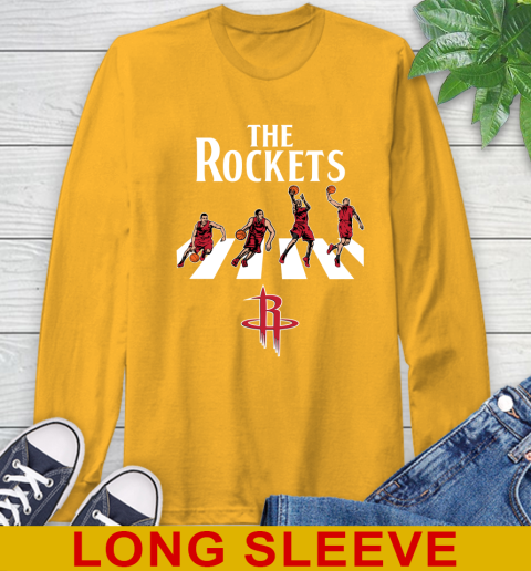 NBA Basketball Houston Rockets The Beatles Rock Band Shirt Long Sleeve T-Shirt 2