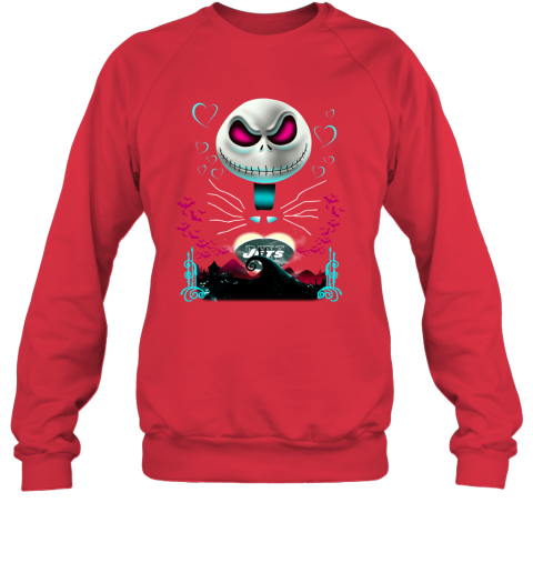 NFL New York Jets Jack Skellington Sally The Nightmare Before Christmas Football HZYLGJGKPyE sweatshirt 35 95 151514 front red