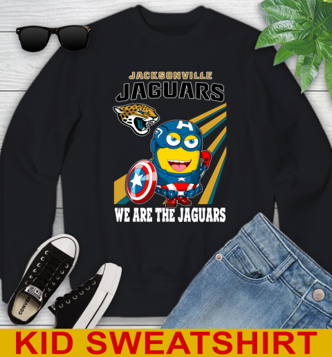 NFL Football Jacksonville Jaguars Captain America Marvel Avengers Minion Shirt Youth Sweatshirt