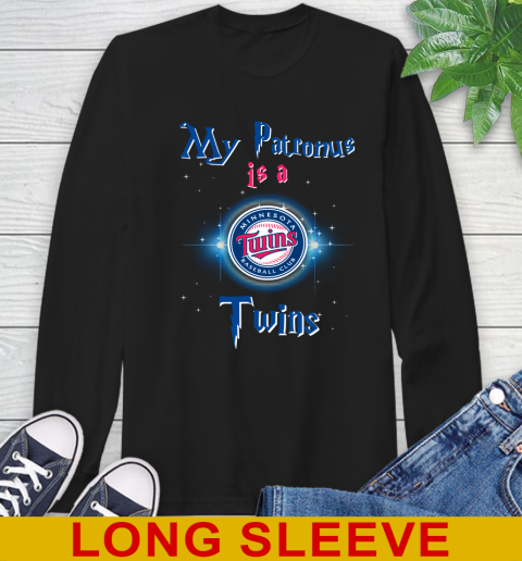 MLB Baseball Harry Potter My Patronus Is A Minnesota Twins Long Sleeve T-Shirt