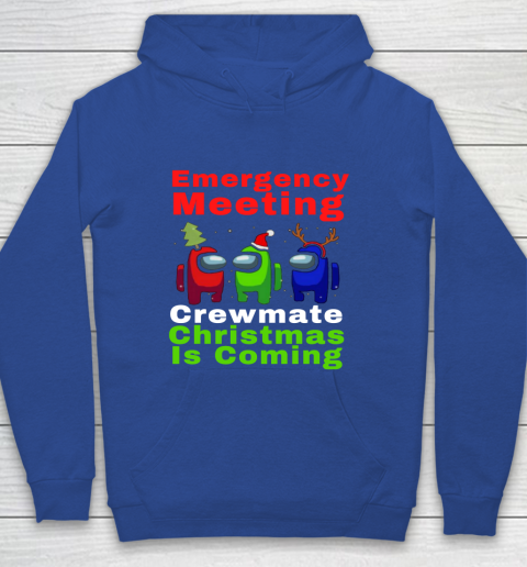 Among Us Emergency Meeting Crewmate Christmas Is Coming Youth Hoodie 6
