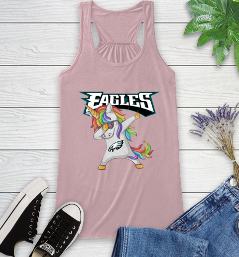 Philadelphia Eagles NFL Football Funny Unicorn Dabbing Sports Racerback Tank 11