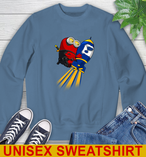NHL Hockey St.Louis Blues Deadpool Minion Marvel Shirt Sweatshirt 10