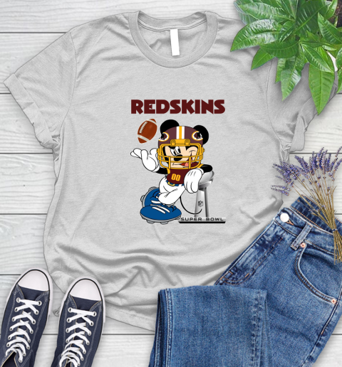 NFL Washington Redskins Mickey Mouse Disney Super Bowl Football T Shirt Women's T-Shirt
