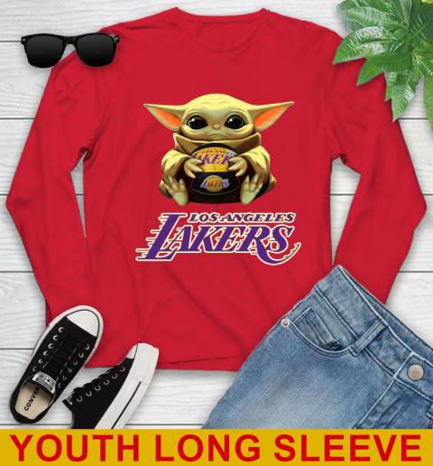 NBA Basketball Los Angeles Lakers Star Wars Baby Yoda Shirt 132