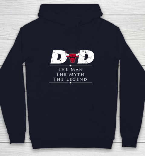 Chicago Bulls NBA Basketball Dad The Man The Myth The Legend Youth Hoodie 2