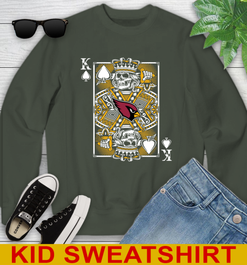 Arizona Cardinals NFL Football The King Of Spades Death Cards Shirt Youth Sweatshirt 8