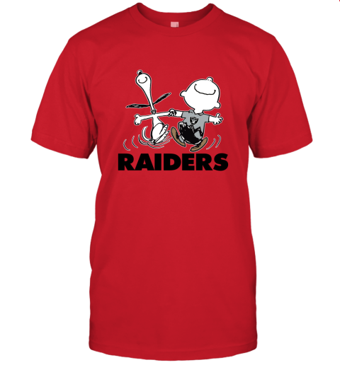 Snoopy And Charlie Brown Happy Oakland Raiders Fans Youth T-Shirt 