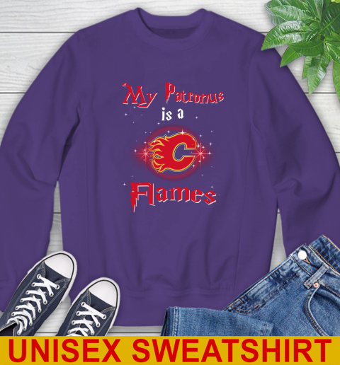 NHL Hockey Harry Potter My Patronus Is A Calgary Flames Sweatshirt 4