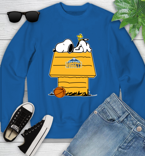 Denver Nuggets NBA Basketball Snoopy Woodstock The Peanuts Movie Youth Sweatshirt 8