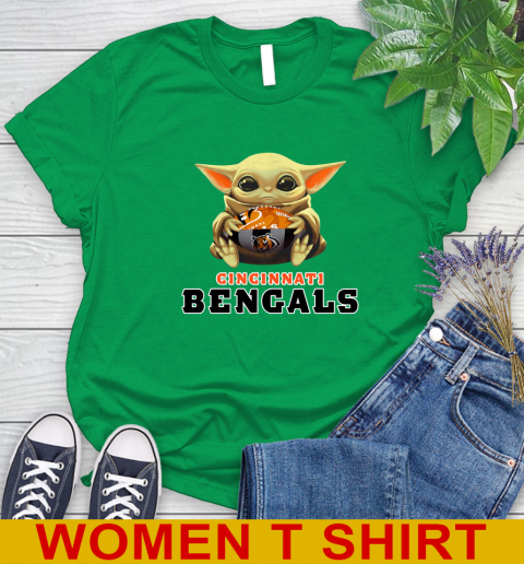 NFL Football Cincinnati Bengals Baby Yoda Star Wars Shirt Women's T-Shirt 6