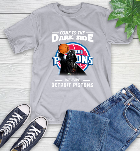 NBA Come To The Dark Side We Have Detroit Pistons Star Wars Darth Vader Basketball T-Shirt 6