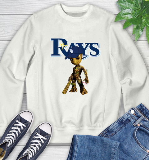 MLB Tampa Bay Rays Groot Guardians Of The Galaxy Baseball Sweatshirt