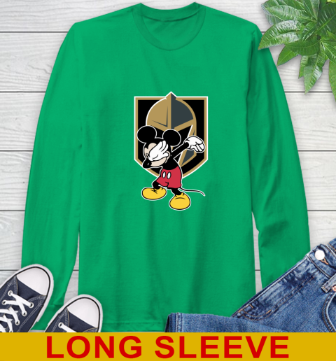Vegas Golden Knights NHL Hockey Dabbing Mickey Disney Sports Long Sleeve T-Shirt 7