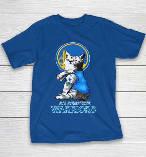 NBA Basketball My Cat Loves Golden State Warriors Youth T-Shirt 6