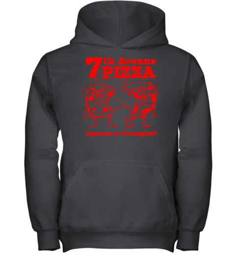 7th Avenue Pizza Squares Or Triangles Youth Hoodie