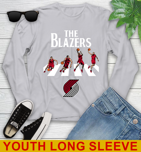 NBA Basketball Portland Trail Blazers The Beatles Rock Band Shirt Youth Long Sleeve 5