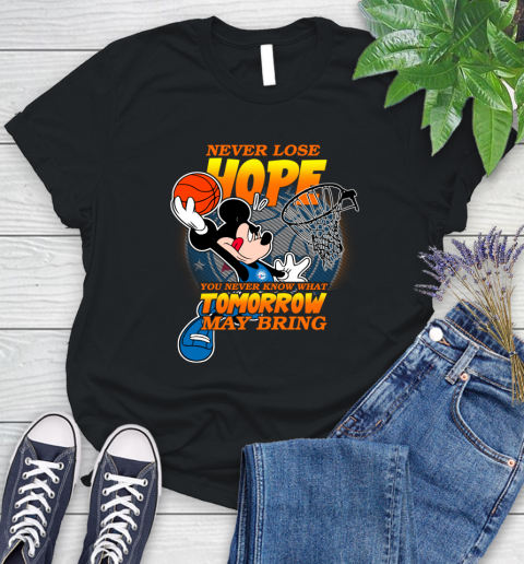 Philadelphia 76ers NBA Basketball Mickey Disney Never Lose Hope Women's T-Shirt