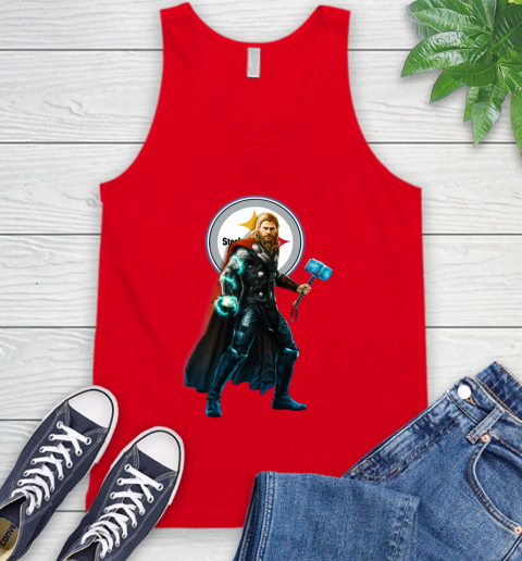 NFL Thor Avengers Endgame Football Pittsburgh Steelers Tank Top 6