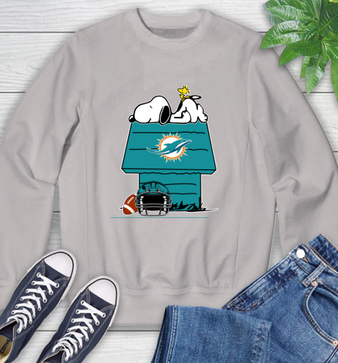 Miami Dolphins NFL Football Snoopy Woodstock The Peanuts Movie Sweatshirt 12