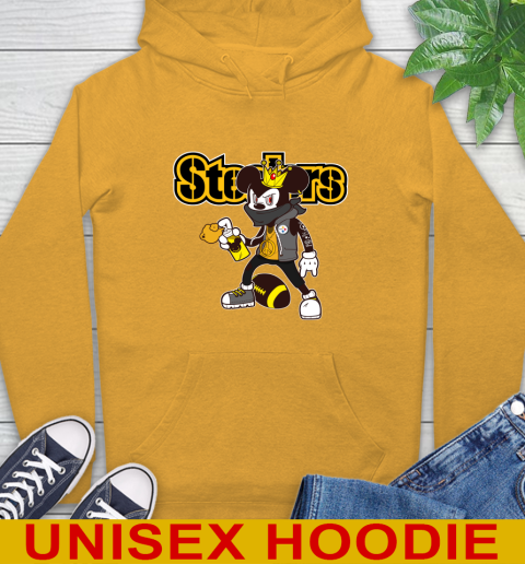 Pittsburgh Steelers NFL Football Mickey Peace Sign Sports Hoodie 3