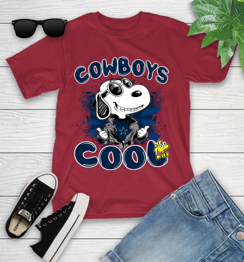 NFL Football Dallas Cowboys Cool Snoopy Shirt Youth T-Shirt 12
