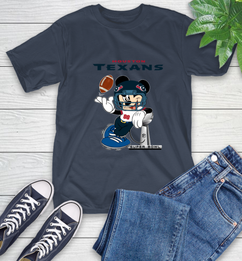 NFL Houston Texans Mickey Mouse Disney Super Bowl Football T Shirt T-Shirt 4