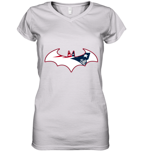 We Are The New England Patriots Batman NFL Mashup Women's V-Neck T-Shirt