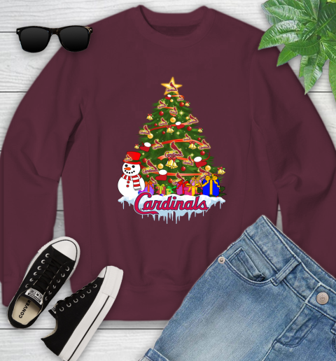 St.Louis Cardinals Merry Christmas MLB Baseball Sports Youth Sweatshirt 5