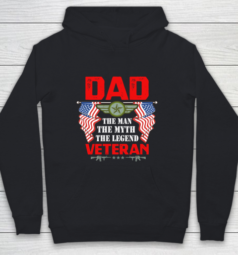 Veteran Shirt Dad  The Man, The Myth, The Legend Veteran Youth Hoodie