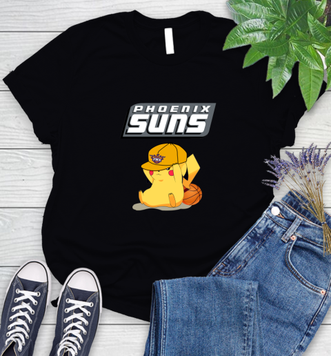 NBA Pikachu Basketball Sports Phoenix Suns Women's T-Shirt 2