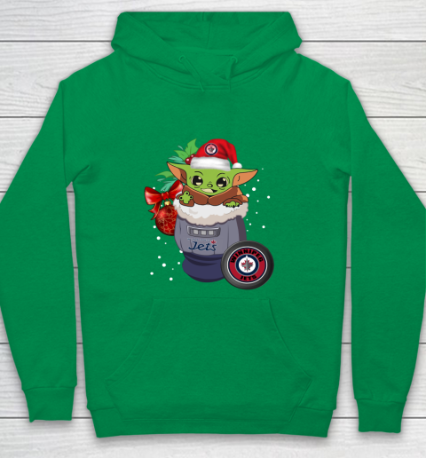Winnipeg Jets Christmas Baby Yoda Star Wars Funny Happy NHL Youth Hoodie 6