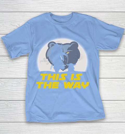 Memphis Grizzlies NBA Basketball Star Wars Yoda And Mandalorian This Is The Way Youth T-Shirt 8