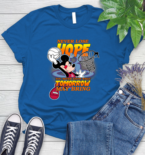 Houston Rockets NBA Basketball Mickey Disney Never Lose Hope Women's T-Shirt 12