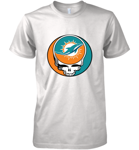 NFL Team Miami Dolphins x Grateful Dead Logo Band Premium Men's T-Shirt
