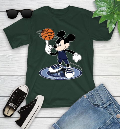 NBA Basketball Memphis Grizzlies Cheerful Mickey Disney Shirt Youth T-Shirt 5