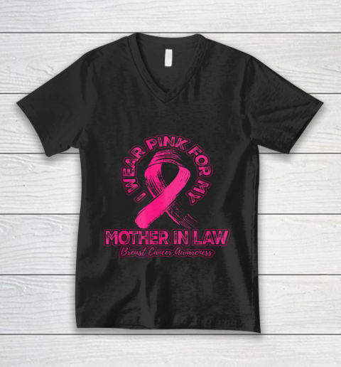 I Wear Pink for my Mother in Law V-Neck T-Shirt