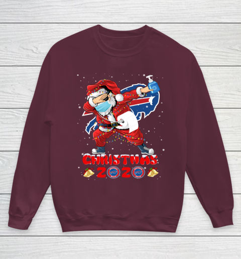 Buffalo Bills Funny Santa Claus Dabbing Christmas 2020 NFL Youth Sweatshirt 4