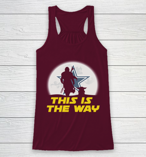 Dallas Cowboys NFL Football Star Wars Yoda And Mandalorian This Is The Way Racerback Tank 2