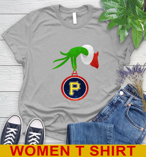 Pittsburgh Pirates Grinch Merry Christmas MLB Baseball Women's T-Shirt 5