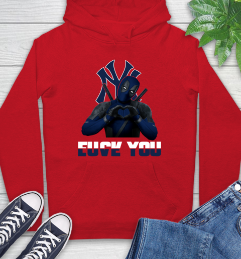 MLB New York Yankees Deadpool Love You Fuck You Baseball Sports Hoodie 10