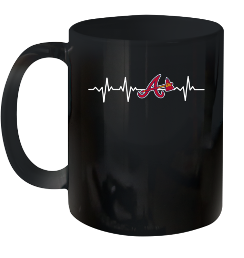 Atlanta Braves MLB Baseball Heart Beat Shirt Ceramic Mug 11oz