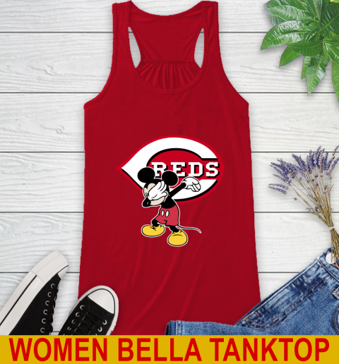 Cincinnati Reds MLB Baseball Dabbing Mickey Disney Sports Racerback Tank 7 Cincinnati Reds MLB Baseball Dabbing Mickey Disney Sports Racerback Tank - Image 7