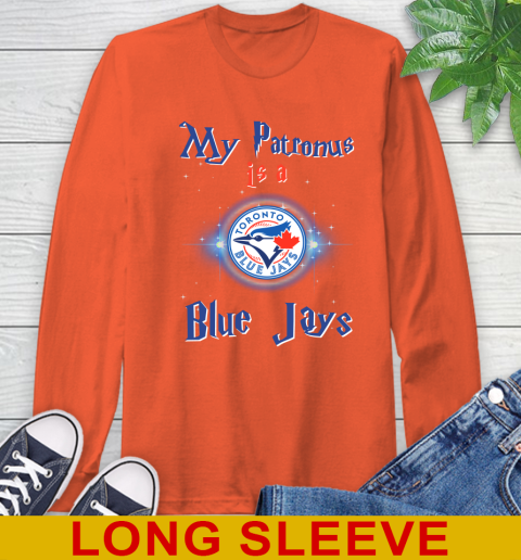 MLB Baseball Harry Potter My Patronus Is A Toronto Blue Jays Long Sleeve T-Shirt 4